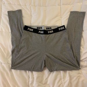 PINK Victoria’s Secret gray leggings, size L